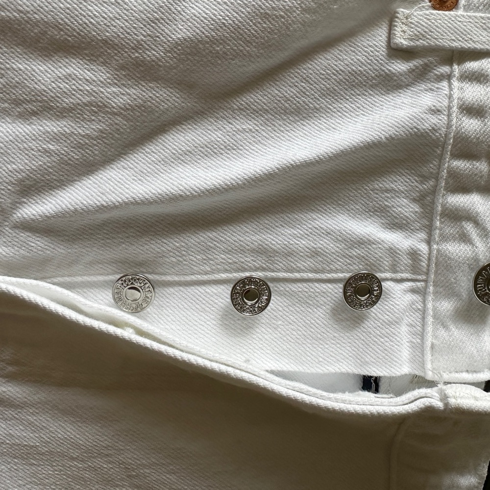 Citizens of Humanity Annabelle Long bright white denim shorts from Anthro. - Picture 4 of 5